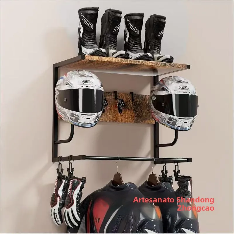 壁掛け式ヘルメットディスプレイスタンド玄関スポーツ用品ホルダーヘッドギア収納ラック便利なポータブル衣類ハンガー