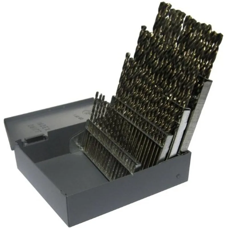 60 Piece Heavy Duty High Speed Steel Drill Bit Set (Wire Sizes: #1 - #60), KFD Series