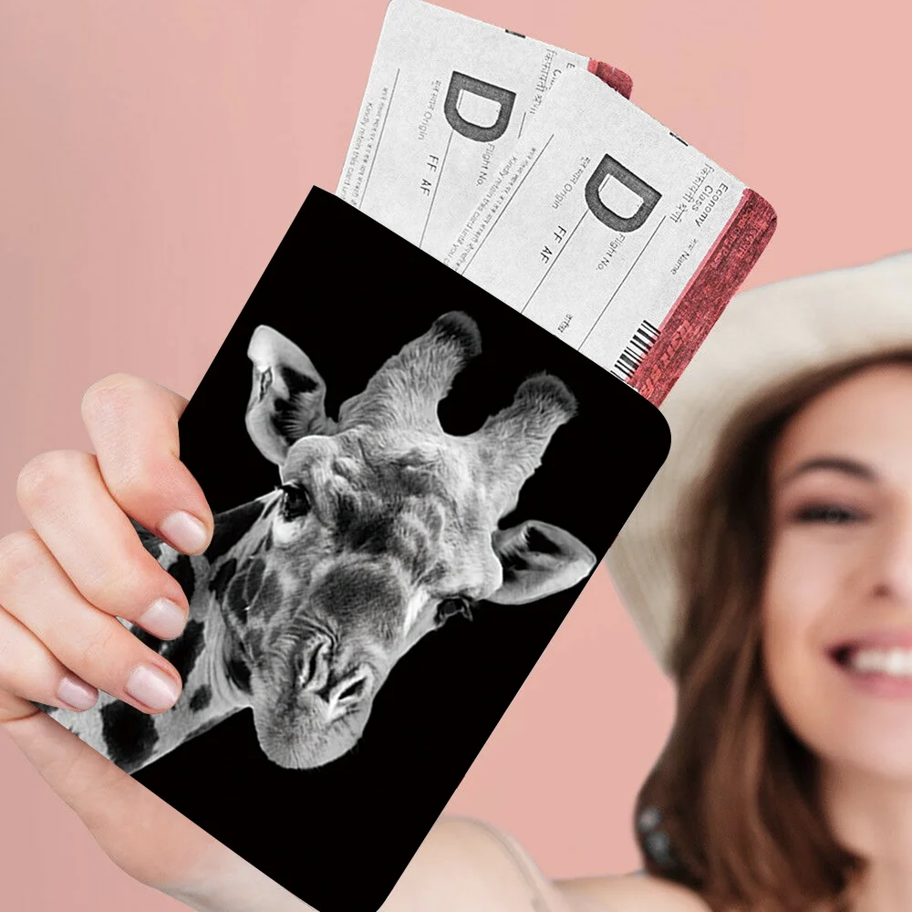 Passport Cover Plane Women Men Travel Wedding Passport Covers Holder Fashion Wedding Gift Animal Pattern Air Tickets for Cards