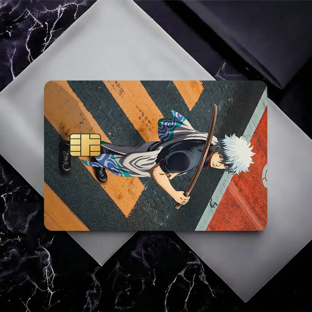 Anime G-Gintama Credit Card Skin Stickers for Bank Card Bus Metro Card Sticker Waterproof Gift