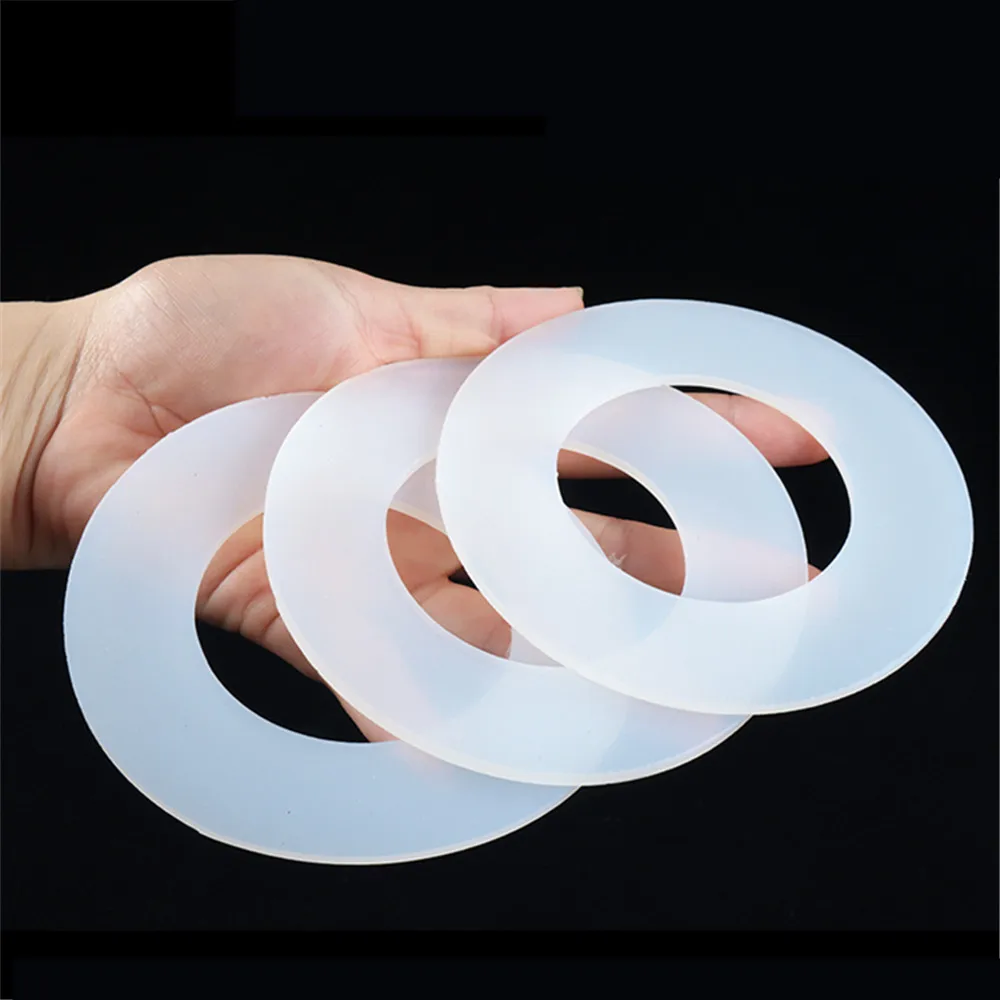 Silicone Rubber Flat Gaskets Outer Dia 12mm-30mm White Silicon O Rings Seal Washers Sealing Ring