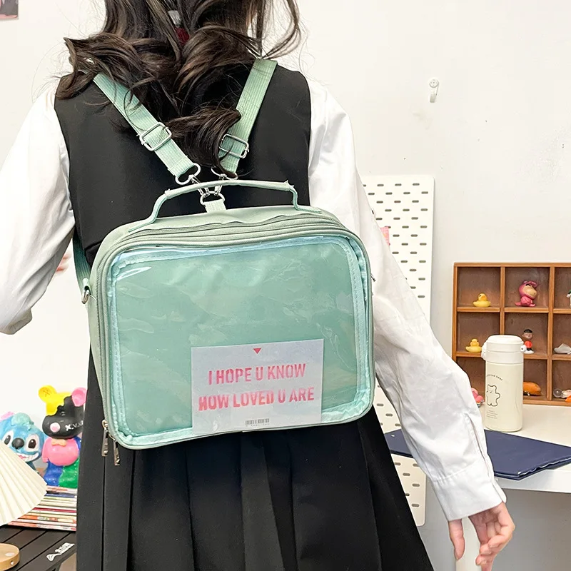 Ita-mochila bonita para mujer, bolso Itabag Lolita, Bolsa Escolar, transparente, para estudiantes