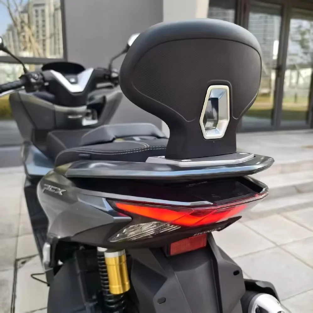Modified Motorcycle PCX125 PCX150 PCX160 Rear Backrest Black Seat Sissy Bar Passenger Leather Pad Carrier for PCX 2021-2026