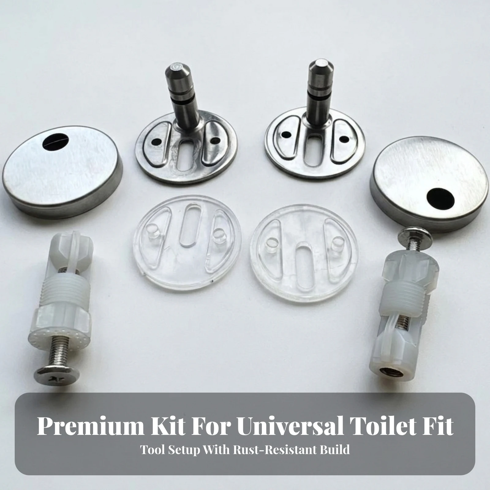 Toilet Seat Mounting Hardware Replacement Toilet Seat Fixing Hardware Bolt Kit Universal Expanding for DIYers