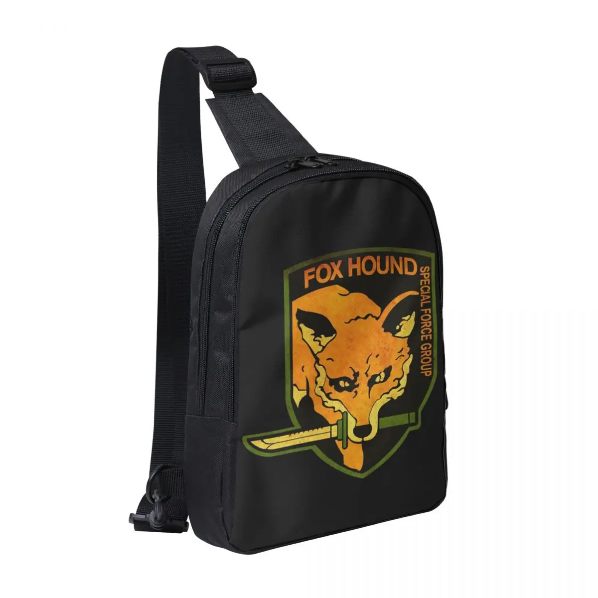 

'METAL GEAR SOLID' Fox Hound Rust Logo Chest Bag Men Sling Crossbody Backpack Chest Bag Traveling Hiking Daypack Shoulder Bag