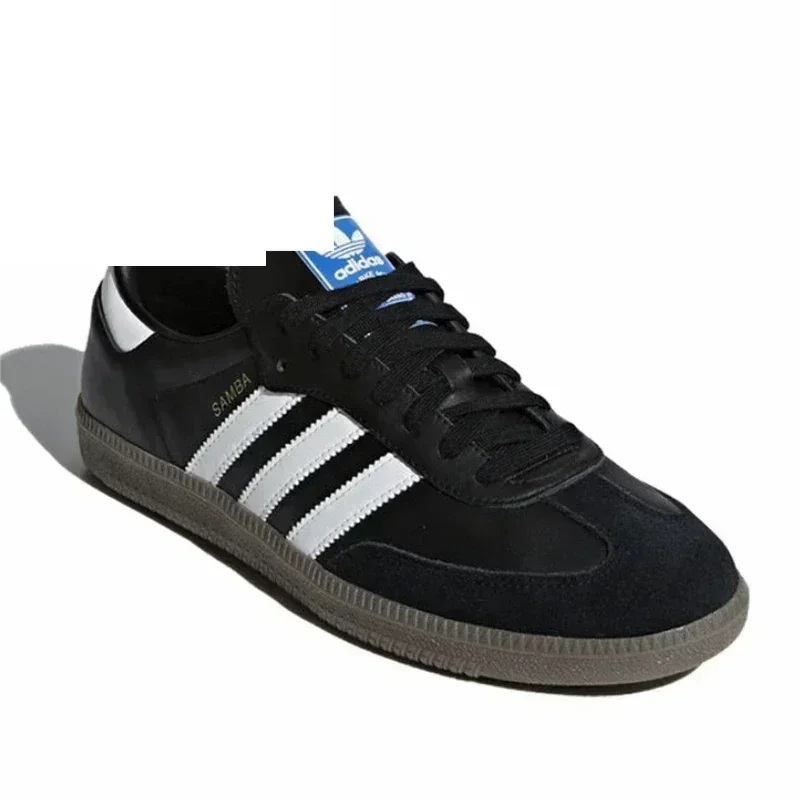 Original Adidas Samba OG Black White Gum B75807 Men's/Women's Low Top Board Shoes Low-top Sneakers