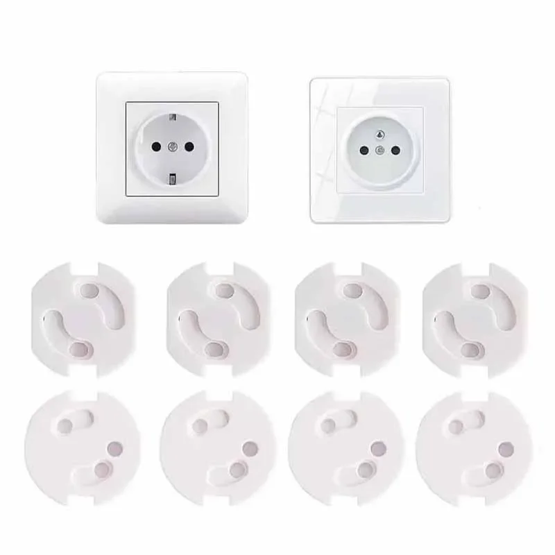 10pcs Baby Safety Child Electric Socket Outlet Plug Protection Security Two Phase Safe Lock Cover Kids Sockets Cover Plugs