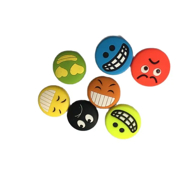 10Pcs NEW Silicone tennis racket vibration dampeners,Funny smiles tennis racquet Shock Absorber,tennis dampers