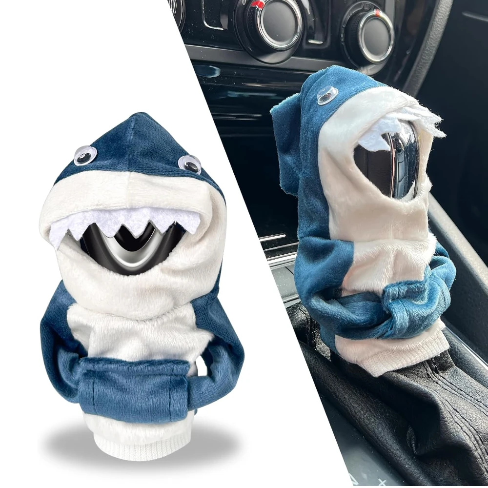 

Shark Gear Shift Hoodie Easy to Put & Remove Cool Shifter Hoodie for Most Car Shifters, Soft Fabric Shift Knob Hoodie