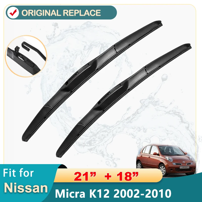 

For Nissan Micra K12 2002 2003 2004 2005 2006 2007 2008 2009 2010 Front Windscreen Wiper Blades Cutter Car Accessories U J Type