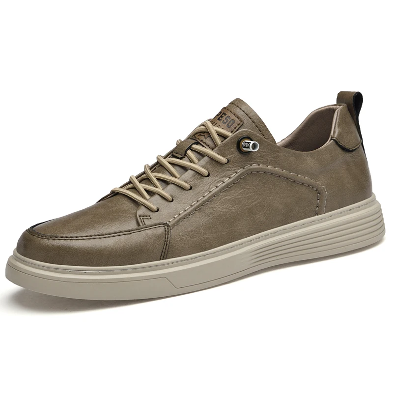 Printemps hommes chaussures en cuir véritable de haute qualité noir semelle souple chaussures plates décontractées en plein air Oxford chaussures hommes chaussures de sport hommes