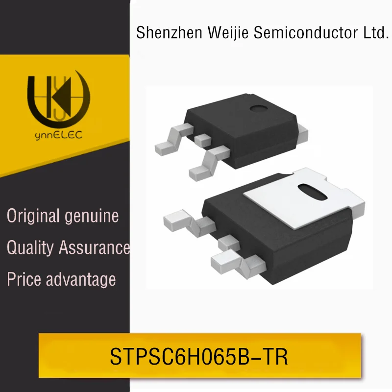 STPSC6H065B-TR - STMicroelectronics 650V 6A SiC Schottky Diode, TO-252-2 (DPAK)