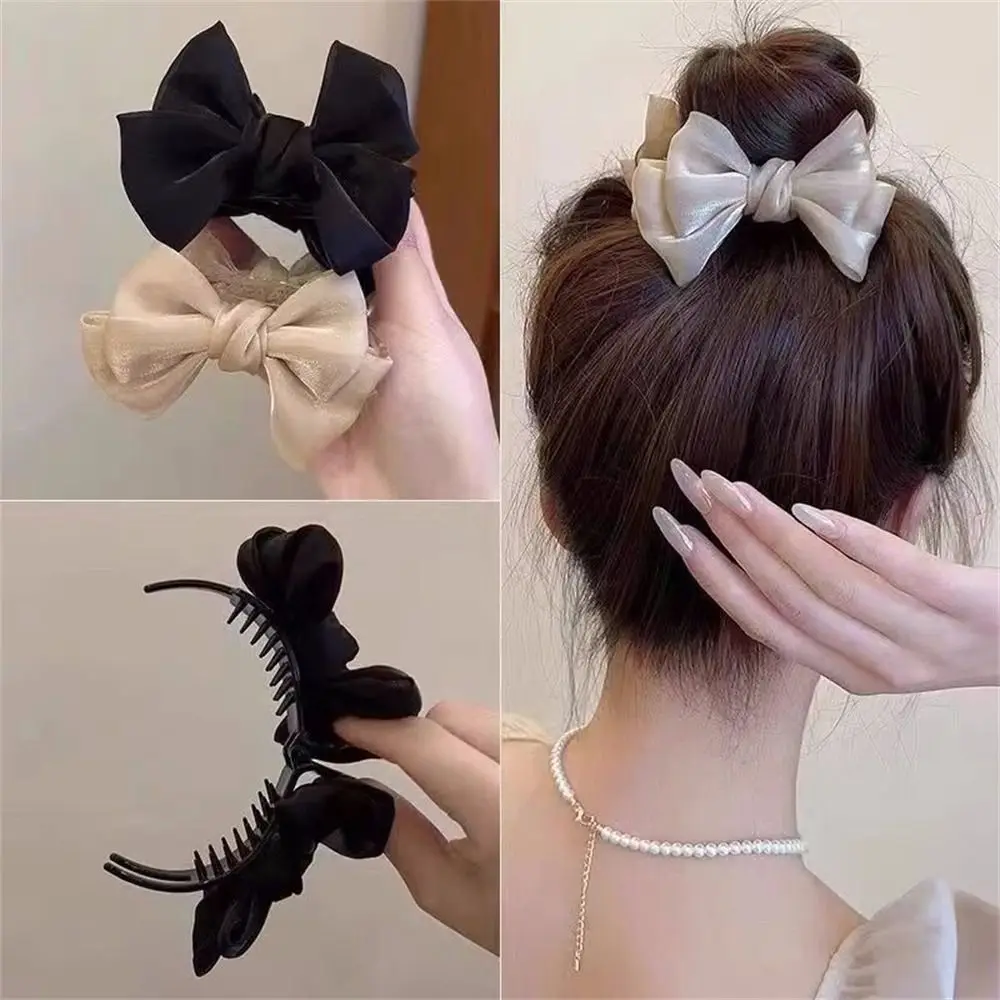 

Hair Accessories Big Bow Satin Bow-Knot Hairpins Hair Claws Grab Clip Hair Clip