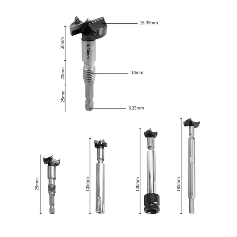 

Precise Woodworking Drill Bit Set For Smooth Boring 15-35mm Diameter Bit