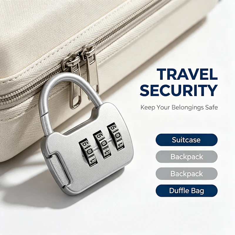 Resettable three digit password lock, keyless and sturdy password lock, used for gym storage cabinets