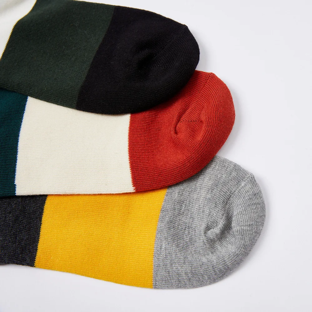 Metersbonwe 6 Pairs Socks Men Autumn And Winter  Comfortable And Warm Mid-Tube Splicing Even Size Leisure Socks Brand