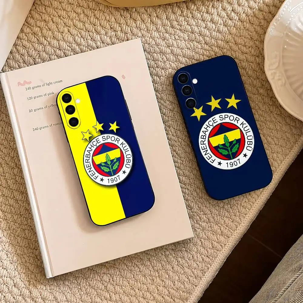 Cool T-Turkey Fenerbahce-Es Pattern Black Soft Silicone Phone Case for Samsung A73 20,21,22,31,32,52,53,72