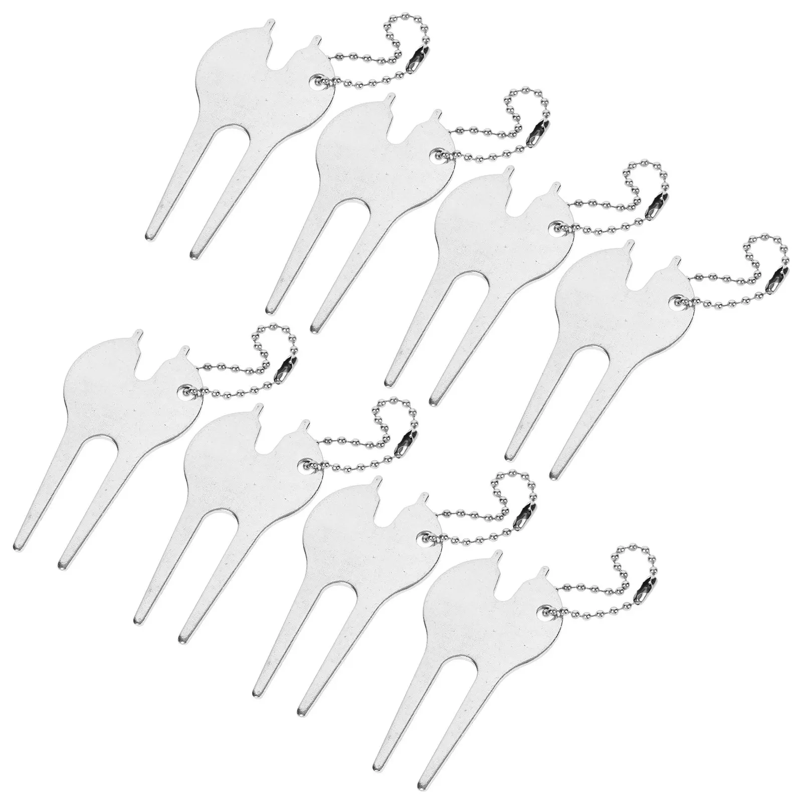

8Pcs Golf Divot Tool Compact Reliable Divot Repair Fork for on-Course Use Pocket Friendly Golfing Accessories