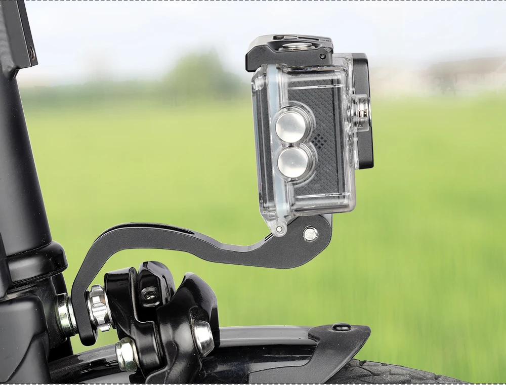 Deemount Vorderradgabel-Scheinwerferständer, passend für CATEYE/XOSS/Trek für Brompton-Faltrad 15 ° Warping Computer-Halterung für Gopro/Garmin – Detail 8
