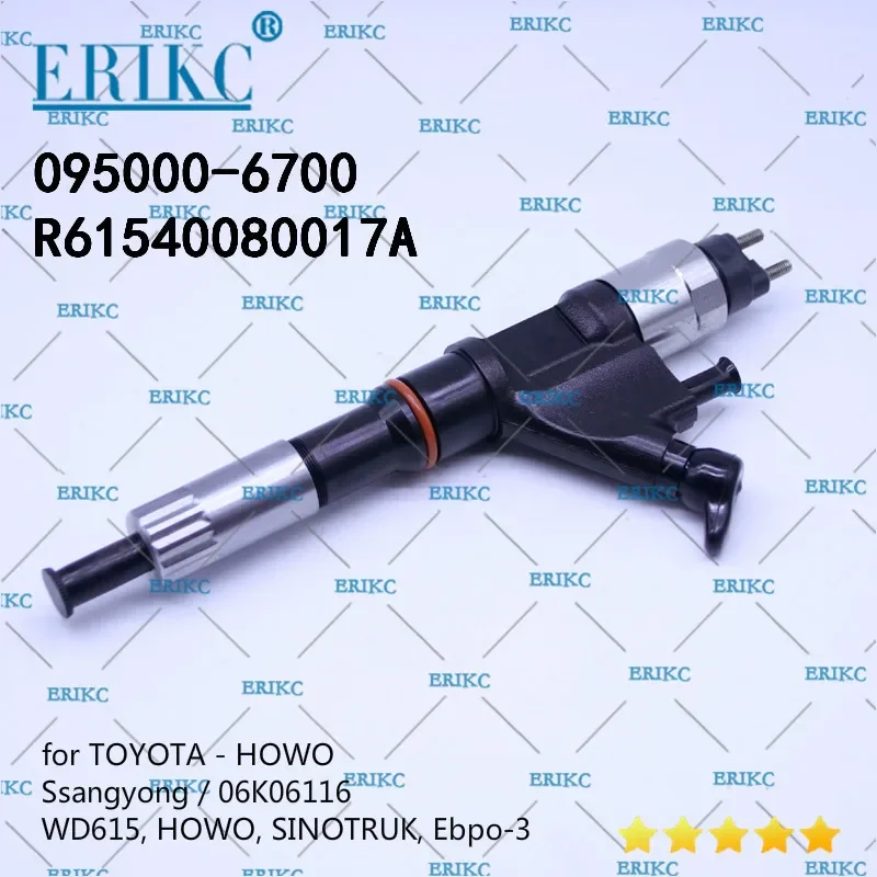 Common Rail Injector 095000-6700 095000-6701 China Lutong Diesel Injector Assy R61540080017A for SINOTRUK HOWO R61540080017A