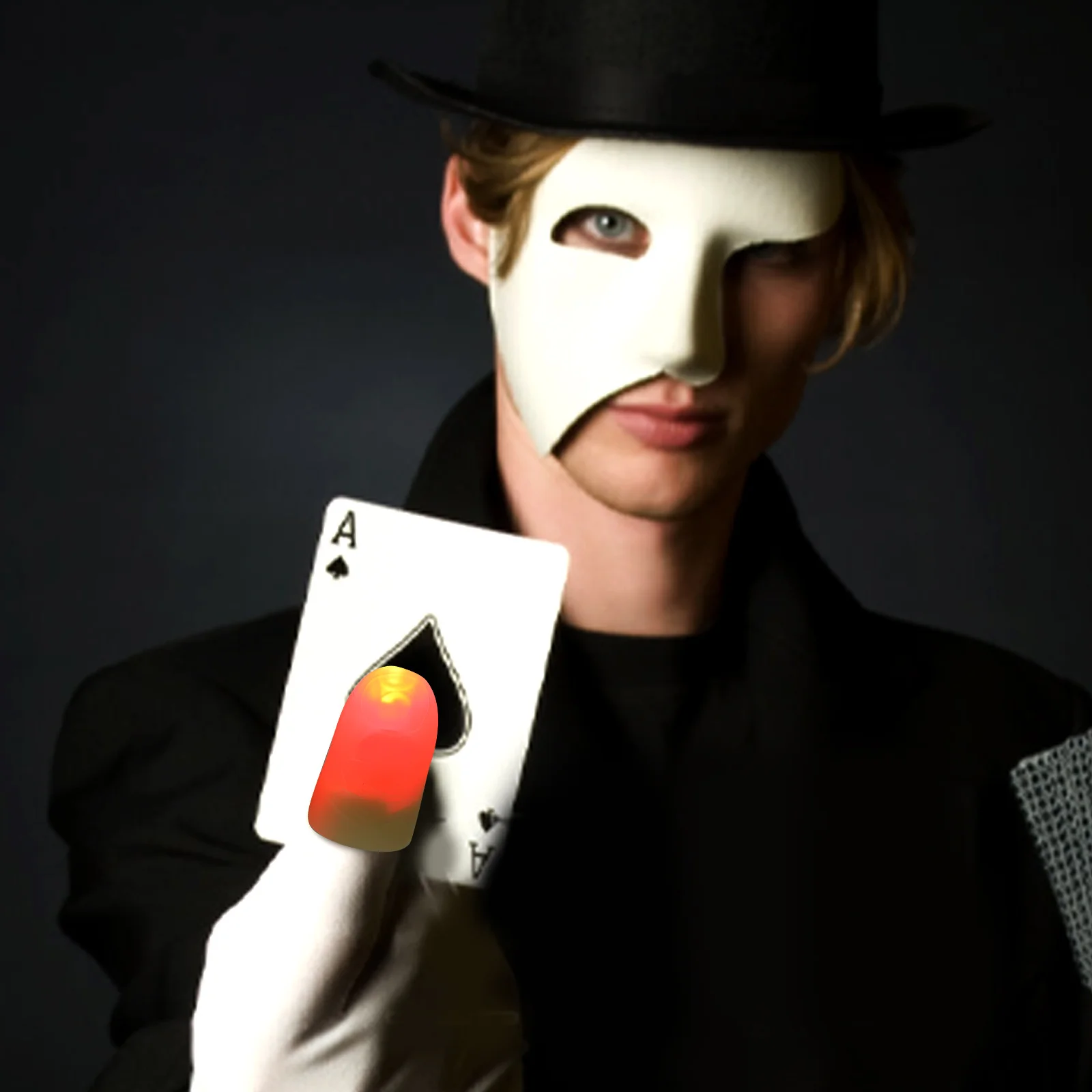 

5Pcs LED Finger Lights Thumb Tip Glow Party Trick Props Performance Prank Accessories Thumb Finger Lights Trick Props