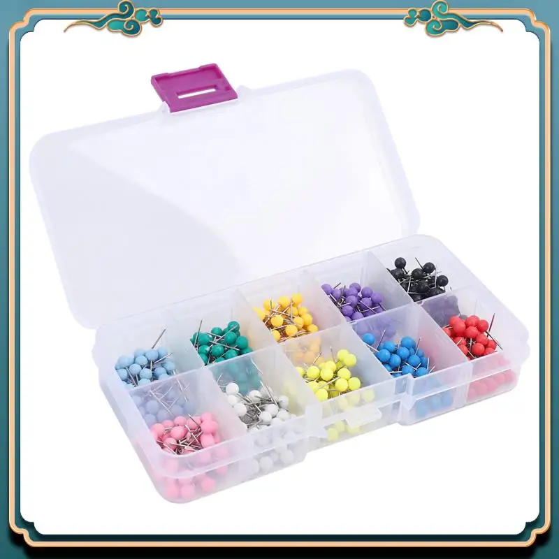 ABJG-Map Tacks 푸시 핀 플라스틱 헤드(강철 포인트 포함), 4Mm, 3000개