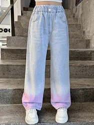 Girls' color spray wide-leg pants single piece