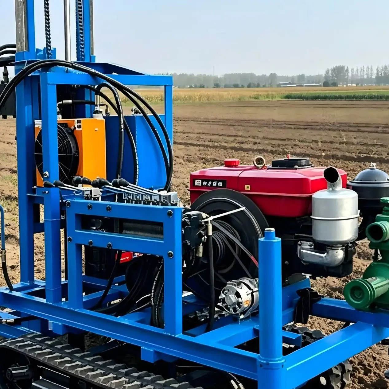 

Customized Household Small Water Well Drilling Rig Diesel Hydraulic 22/25/30/35 HP Portable Well Drilling Machine