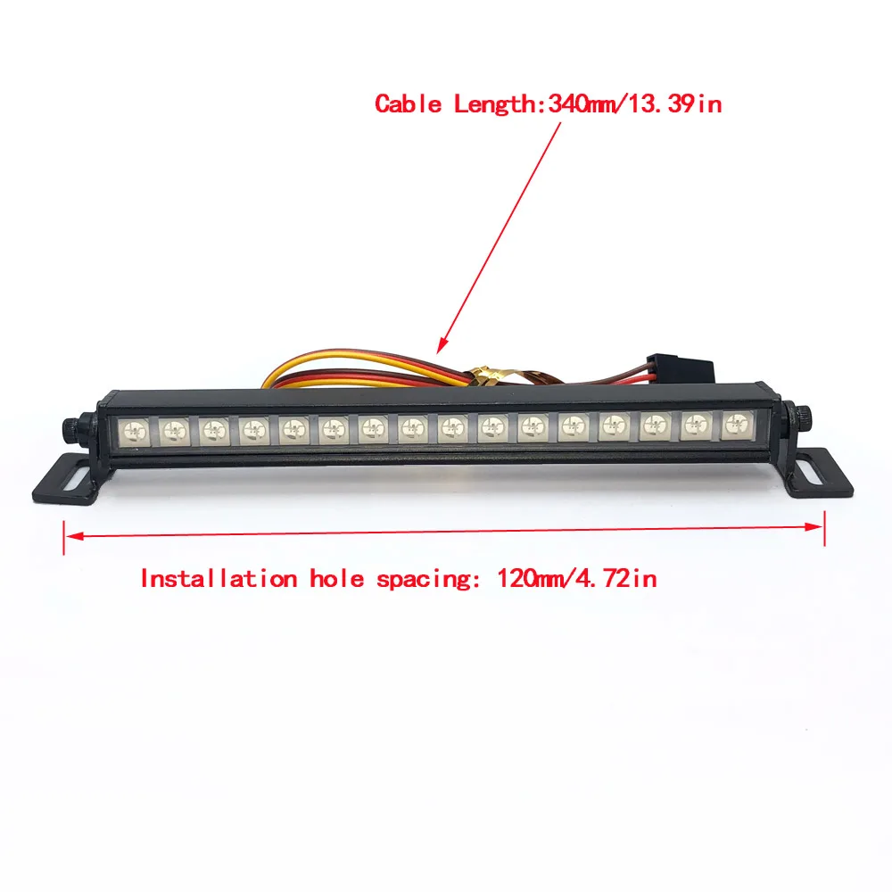 16/22LED RC Car Super Bright LED Light Bar Roof Lamp for Traxxas Trx-4 Trx-6 Axial SCX10 90027 & SCX10 II 90046 90047 D90 CC01
