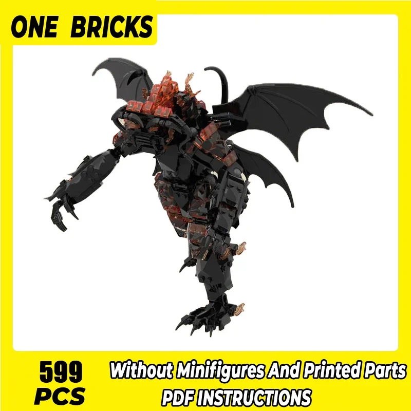 Technology Bricks Magical Rings Movie Moc Building Blocks Monsters Balrog Model DIY Assembly Street View Toys Children Gifts