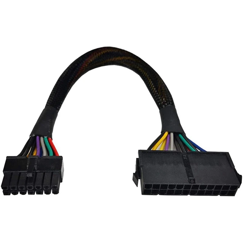 3X 24 Pin To 14 Pin ATX PSU Main Power Adapter Braided Sleeved Cable For IBM For Lenovo PC And Servers 12-Inch(30Cm)