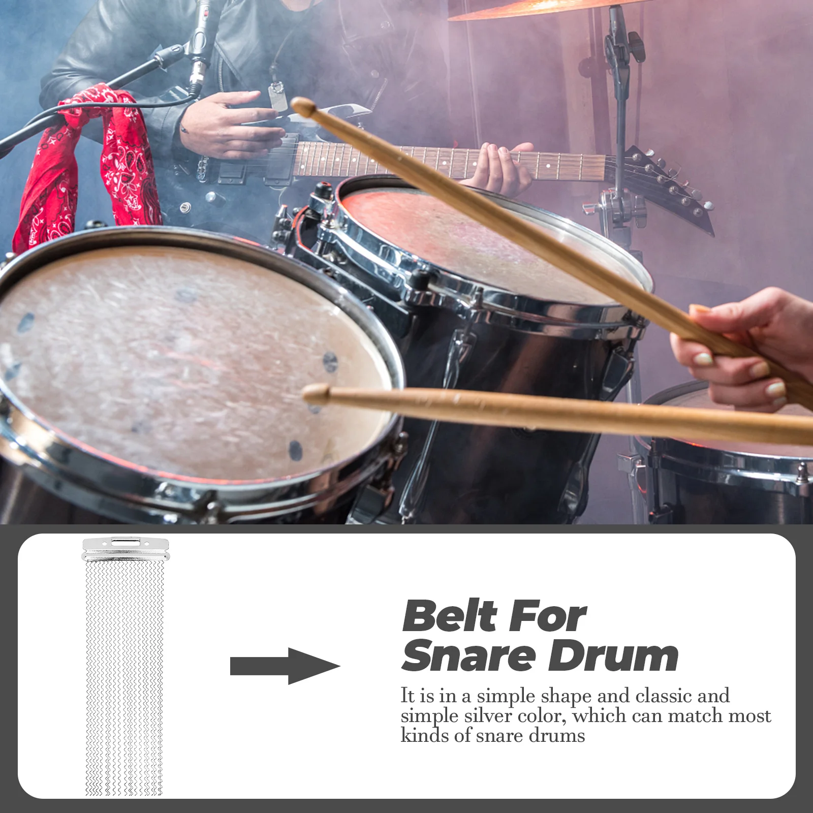 

Percussion Instrument Accessories Snare Drum Accessory Wire Sand Belt Half Wirestand Iron Plating Stainless