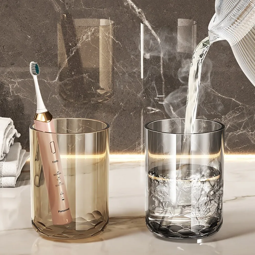 子供用の透明なプラスチック製歯磨き粉収納カップ、カプセルボックス、大容量、歯ブラシホルダー、無地、モダンケース