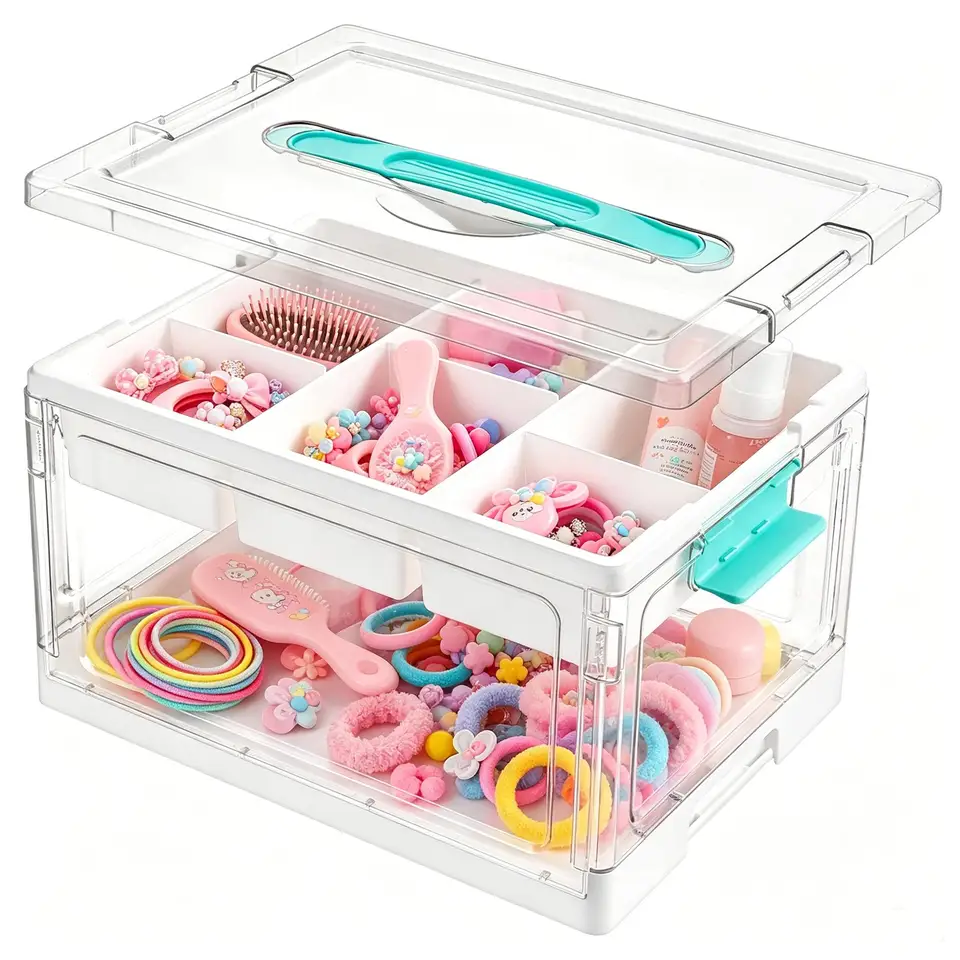 24QT Large Capacity Clear Craft Storage Bin