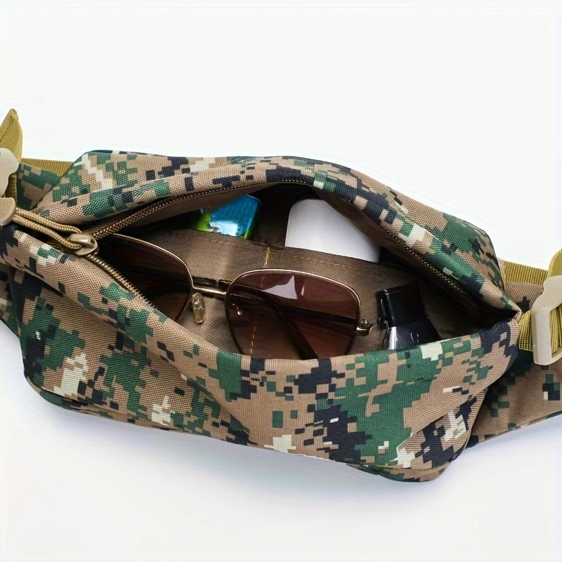 Men\'s Fishing Chest Bag Casual Sports Waist Pack Camouflage Small Travel Running Phone Storage Crossbody Shoulder Bags Pouch