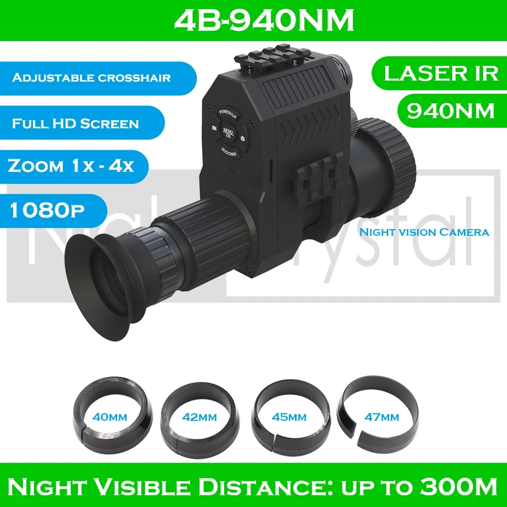 Megaorei NK007 Plus 4B Telescoop Zicht Verrekijker Monoculaire Add-on Jacht Nachtzicht Scope Camera Video 1080p HD 850NM 940NM
