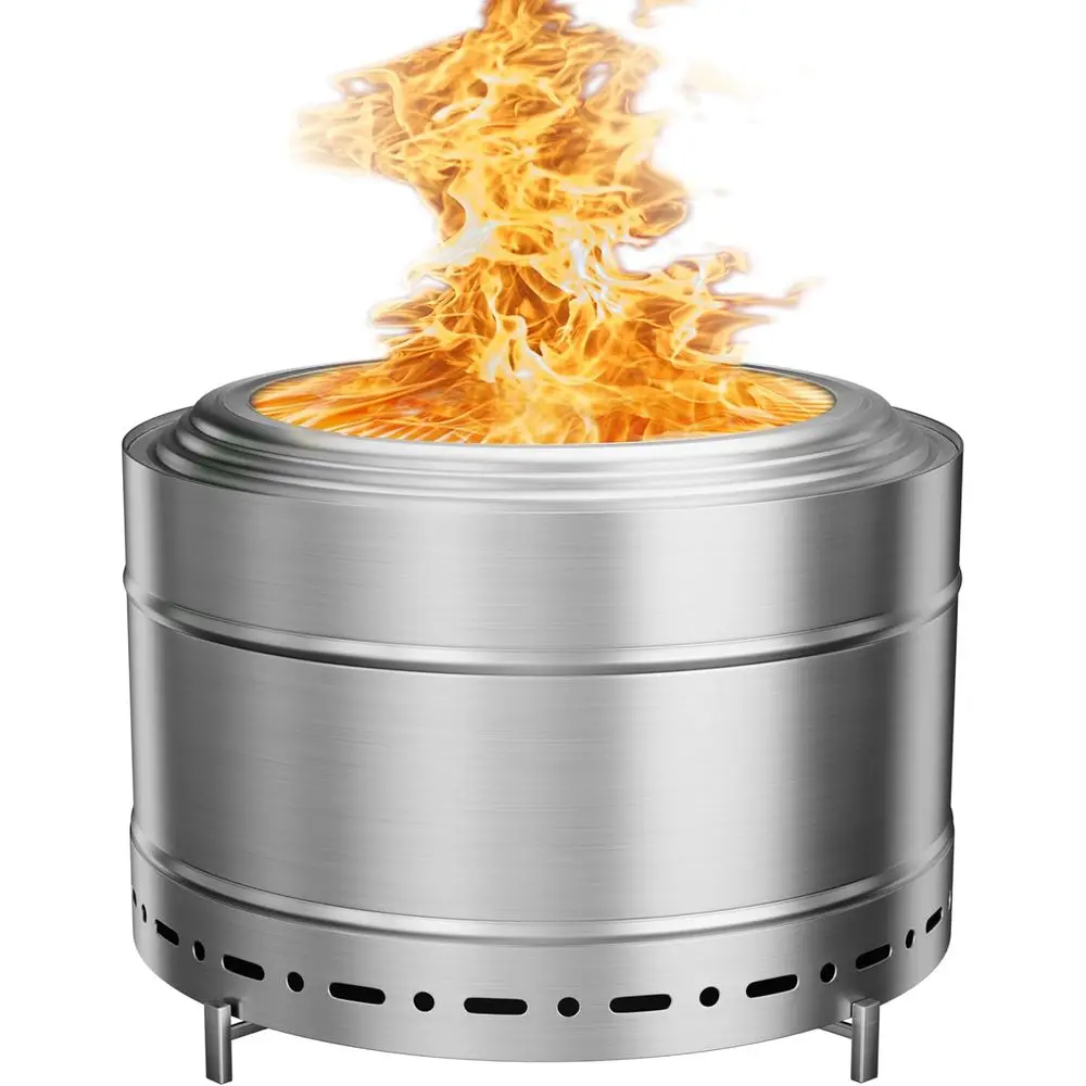 

26-дюймовый большой стальной мангал на дровах с подставкой для улицы, сада и кемпинга