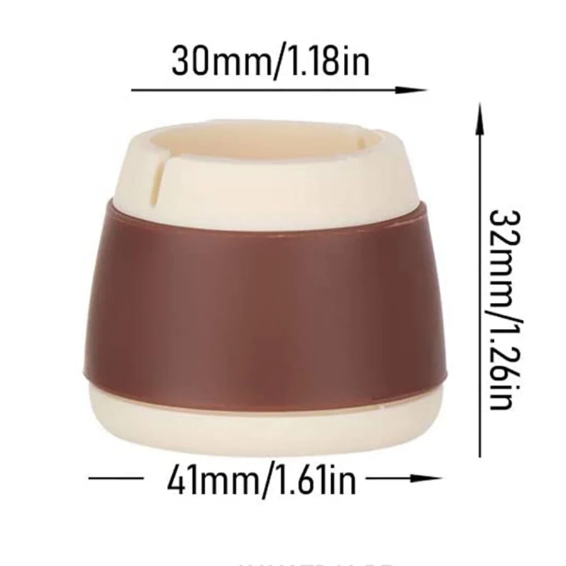 8Pcs Silicone Chair Leg Caps Floor Protectors For Chairs Anti-Slip Pad Table Pads For Furniture Protector (Brown)