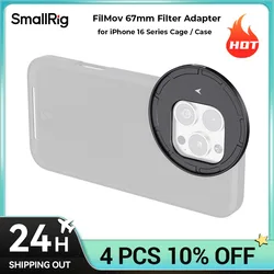 SmallRig FilMov 67mm Attachable Filter Adapter for iPhone 16 Pro /  Pro Max Cases Filter Magnetically Mounted , Aluminum 4993