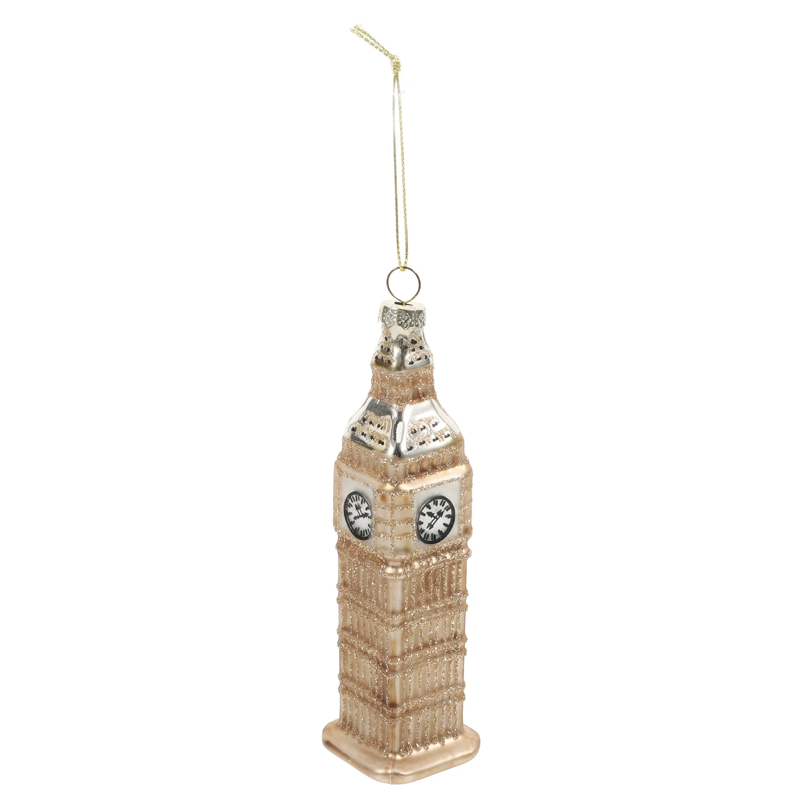 Big Ben Pendant Retro Decor Christmas Party Figurine for Xmas Tree Building Model Decorations