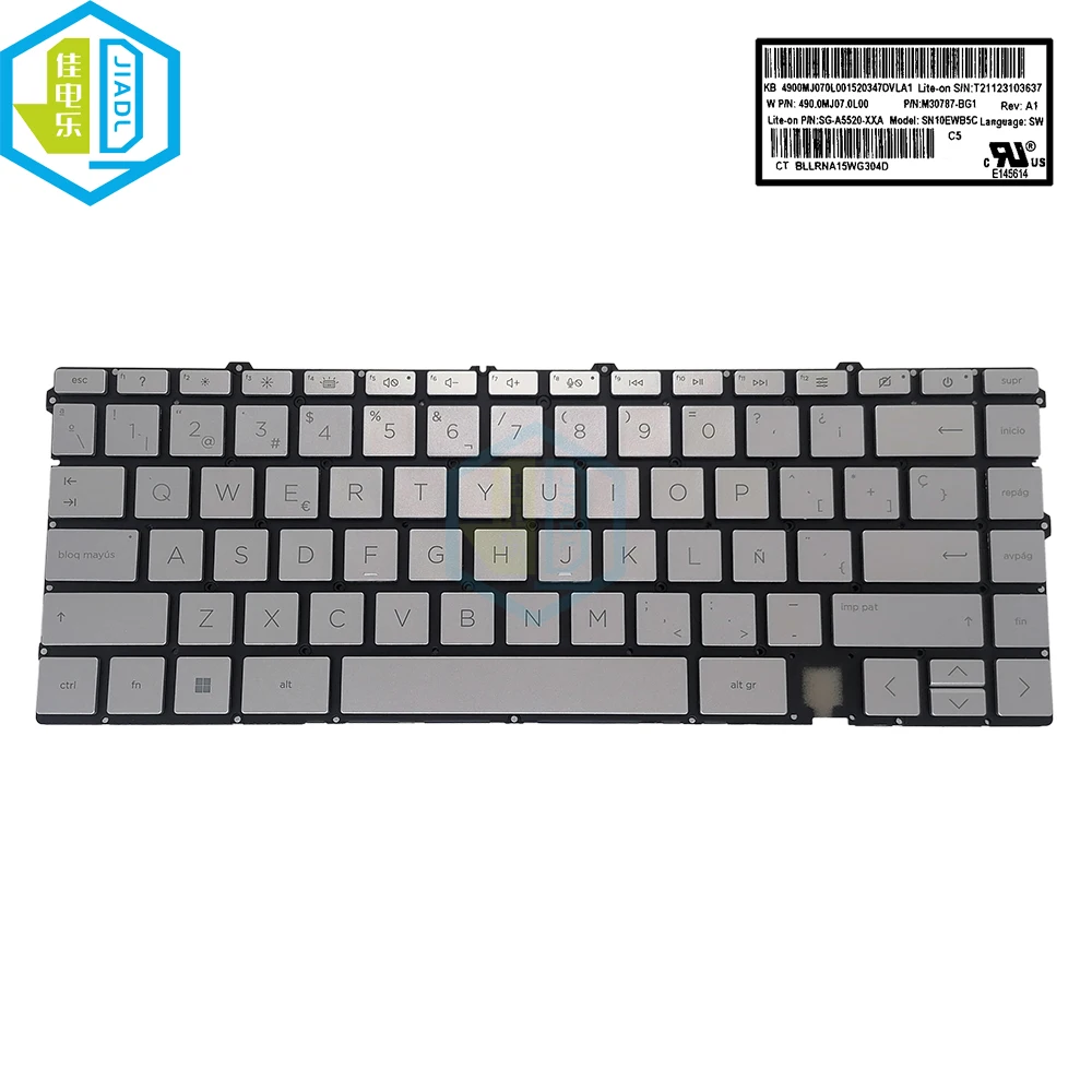 AZERTY Belgian Latin Spanish Keyboard Backlight For HP Spectre X360 13-AY 15-ES 15M-ES 15T-ES 15-EU 15M-EU Laptop Keyboards New