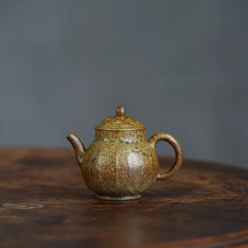 Zen Yuantang Yixing Handmade Yixing Clay Teapot Kung Fu Teapot Sketch Pot Raw Ore Green Section College School Firewood Burning