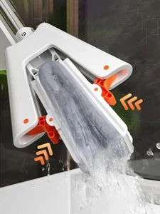 Pel Kapas Karet Dapat Dikeringkan Sendiri Pel Datar Pembersih Otomatis Ajaib Bebas Genggam Spons Dapat Digunakan Kembali Alat Pembersih Lantai Rumah Tangga 6 pembersih lantai pel penjualan terbaik - №