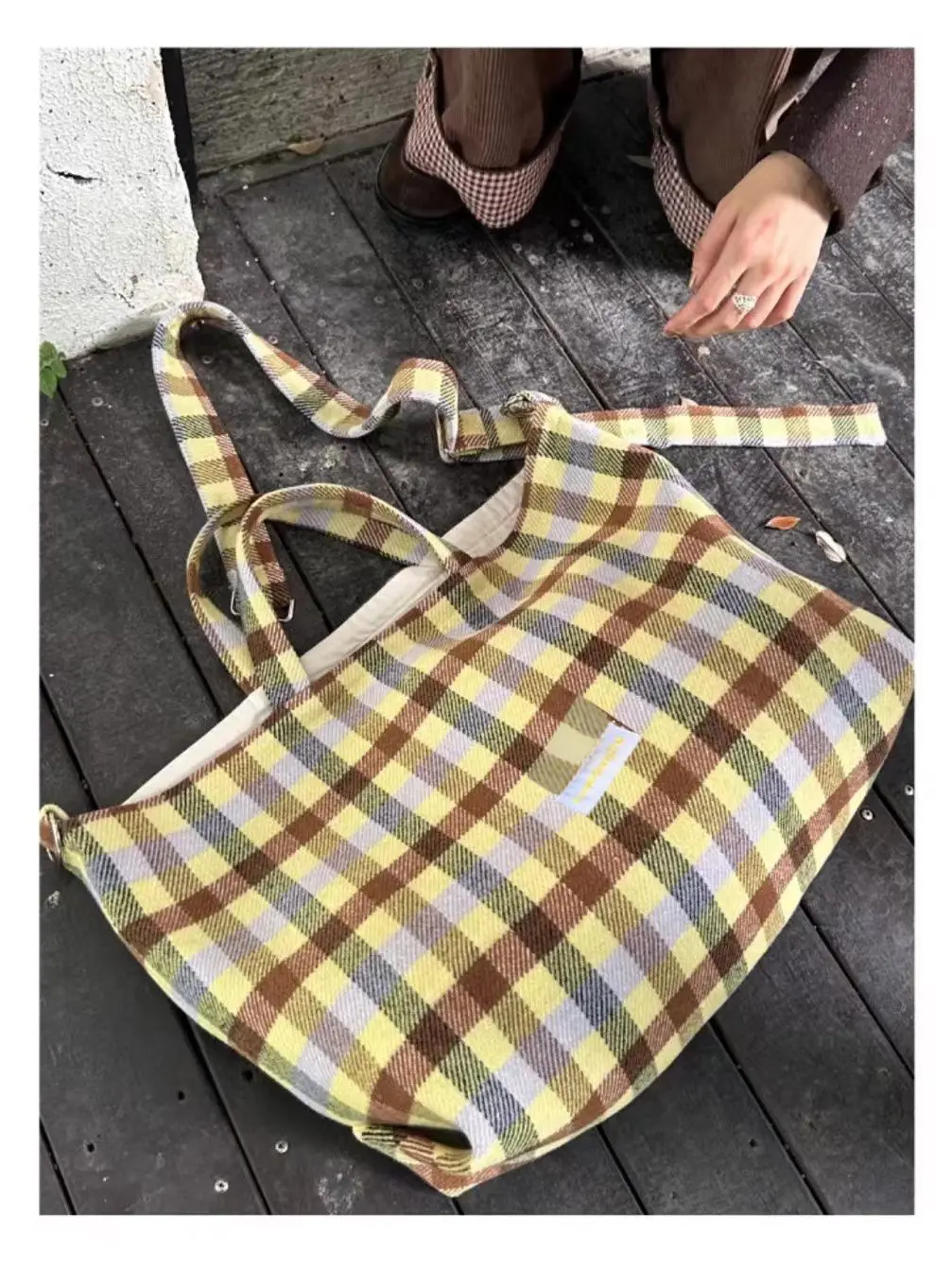 2024 New Tote Bag donna Vintage Plaid borse a tracolla ad alta capacità borse e borsette Crossbody Girls Bag borse da viaggio