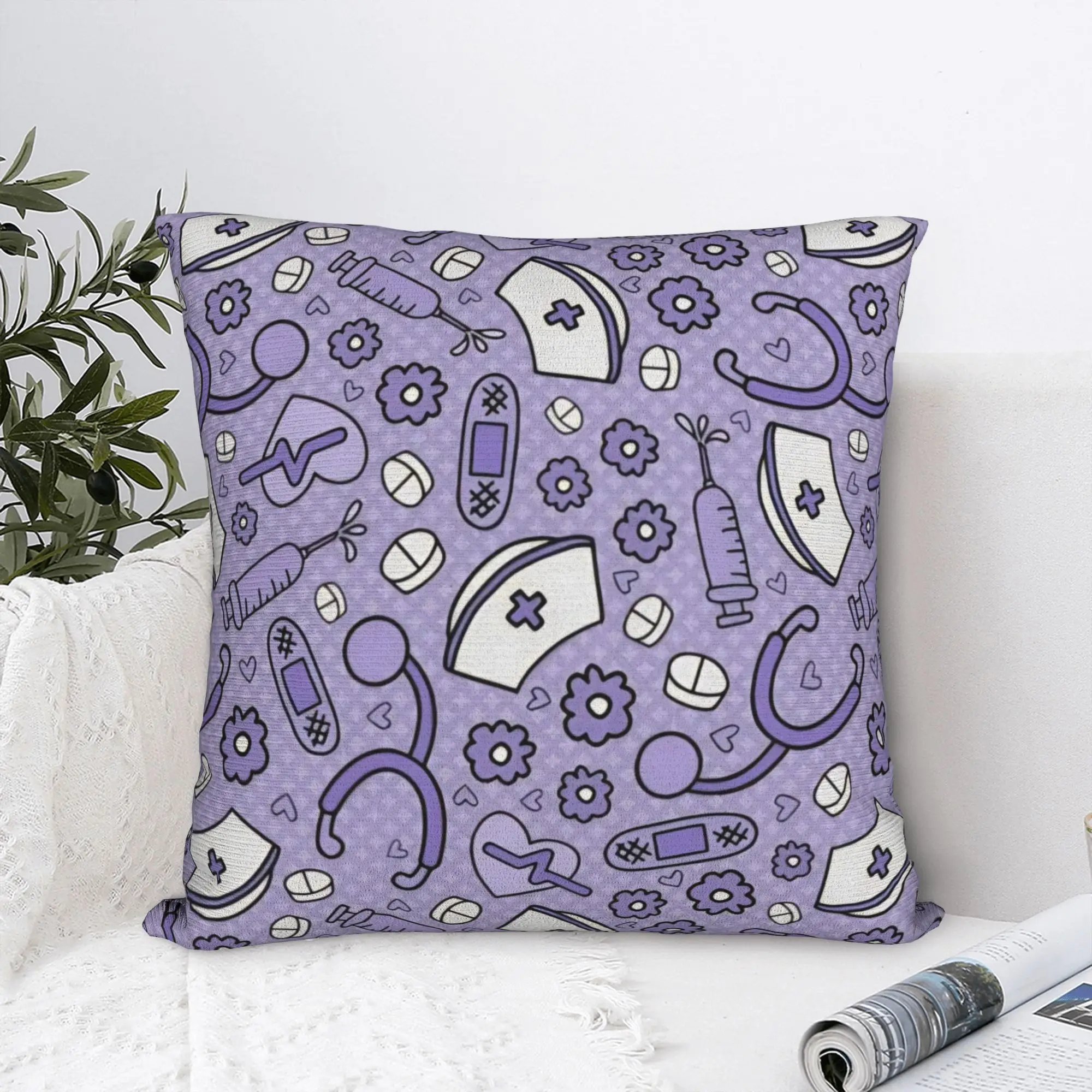 Anesthesia Anesthesiology Medical Pillowcase Printed Polyester Cushion Cover Decorative Anesthetist Throw Pillow Case Cover Home