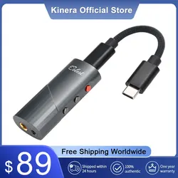 New Kinera Celest CD-20 Protable DAC And Headphone Amplifier 3.5mm 4.4mm Plug Type-C Cable Audio Decoding Earphones Accessories