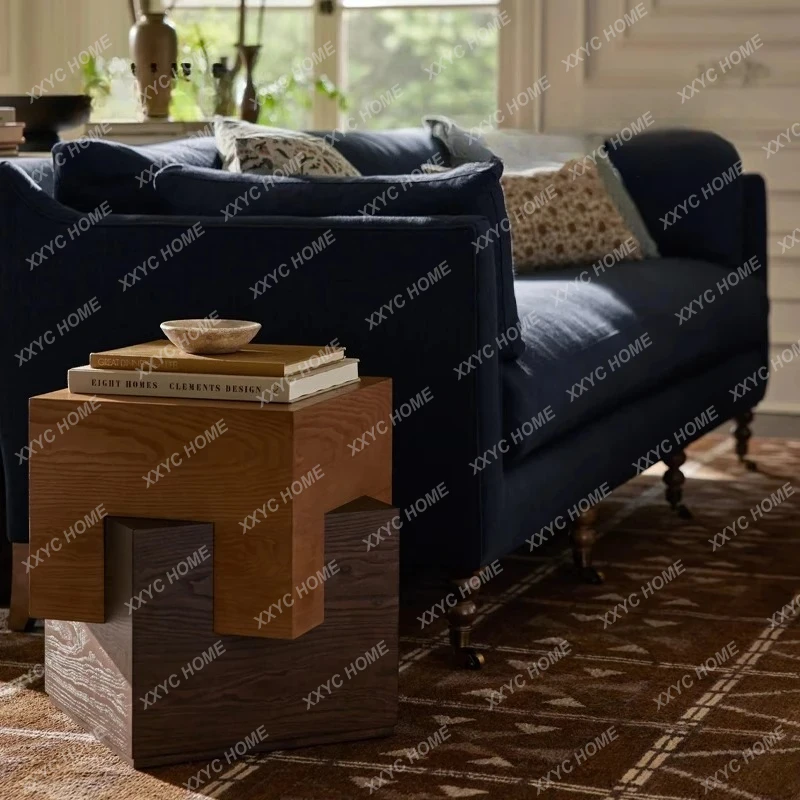 

HMJSolid wood edge few retro wooden pier low stool shoe changing stool sofa edge few small coffee table corner few wabi