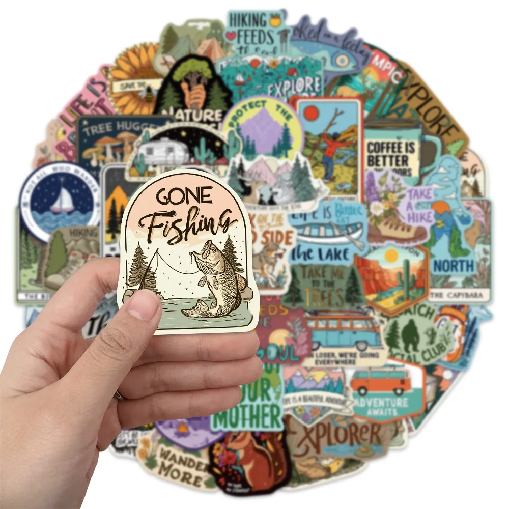 50PCS Natural Rule Decorative Stickers DIY Phone Cases, Laptops, Water Bottles, Computers, Skateboards Stickers