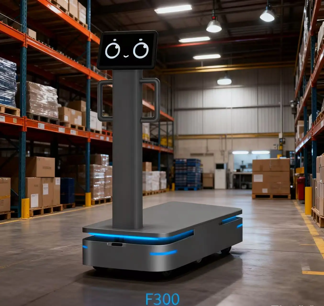 AGV with Smart Navigation, Heavy Load Capacity for Logistics Autonomous Cargo Transport Robot F300, Intelligent Warehouse