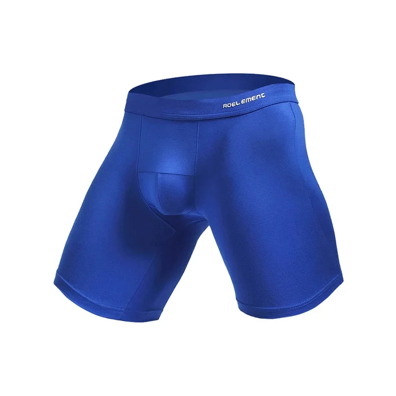 

Men's anti-wear leg sports stretch leg underpants Five quarter Modal boxers Running long quick-drying boxers